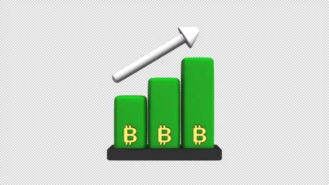 Bitcoin Financial Growth Bar Chart Animation Icon Stock Footage 341767106