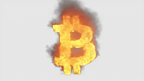 Bitcoin-fire Stock Footage 335646098