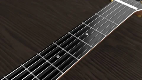 Bitcoin with the flag of Australia on the guitar between the strings Video stock 169023675