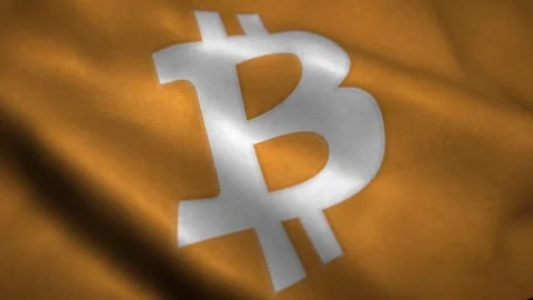 Bitcoin Flag 스톡 동영상 83140488