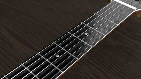 Bitcoin with the flag of Washington on the guitar between the strings Video stock 170315579