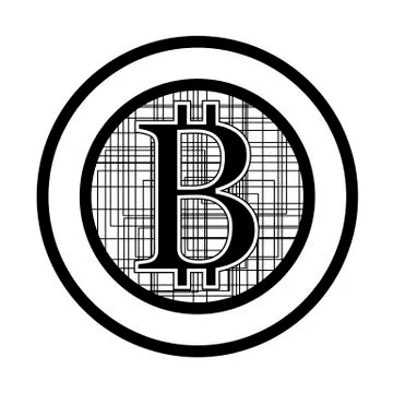 Bitcoin flat design Stock Illustration