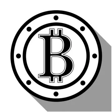 Bitcoin flat design Stock Illustration