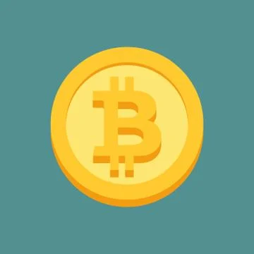 Bitcoin flat icon. Crypto coin logo. Net banking sign. International money or cu Stock Illustration