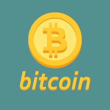 Bitcoin flat icon. Crypto coin logo. Net banking sign. International money. Stock Illustration