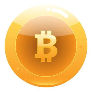 Bitcoin flat icon. Crypto currency bit coin. Stock Illustration