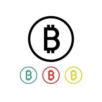 Bitcoin flat icon, vector illustration Illustrazione stock
