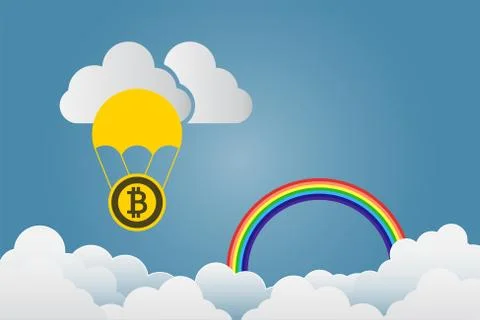 Bitcoin flat vector.logo finance Stock Illustration