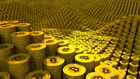 Bitcoin Stock Footage 87617721
