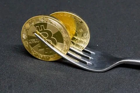 Bitcoin-Fork Stock Photos