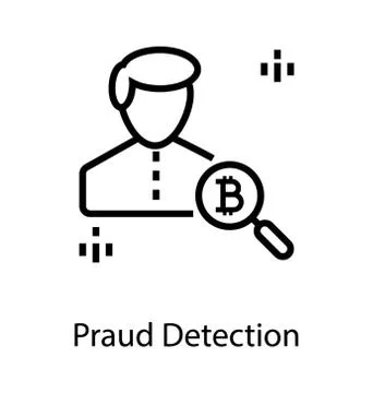 Bitcoin Fraud Detection Illustrazione stock