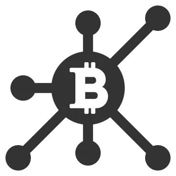 Bitcoin Full Node Flat Icon Stock Illustration