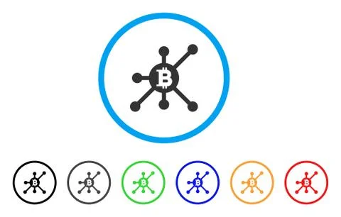 Bitcoin Full Node Rounded Icon 스톡 일러스트