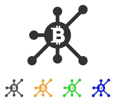 Bitcoin Full Node Vector Icon Stock Illustration