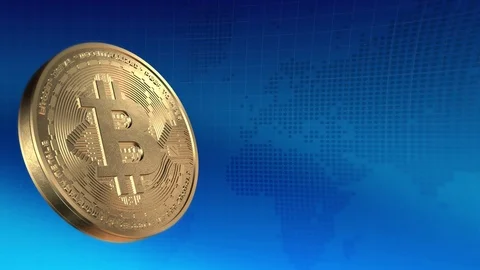Bitcoin Global Background blockchain crypto Stock Footage 94960651
