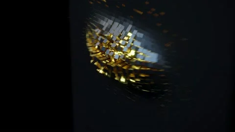 BITCOIN GOLD 3D ANIMATION Stock Footage 211044127