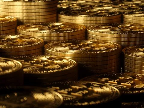 Bitcoin gold background high resolution Stock Illustration