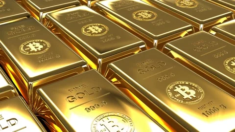 BITCOIN GOLD BARS Stock Footage 167518360