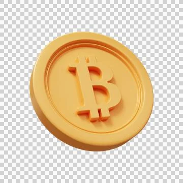 Bitcoin gold coin 3d render. Stock Illustration