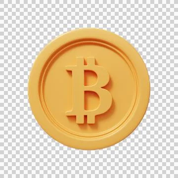 Bitcoin gold coin 3d render. Stock Illustration