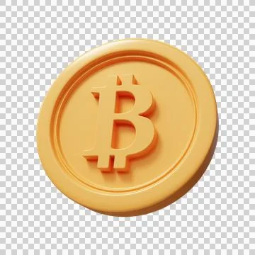 Bitcoin gold coin 3d render. Stock Illustration
