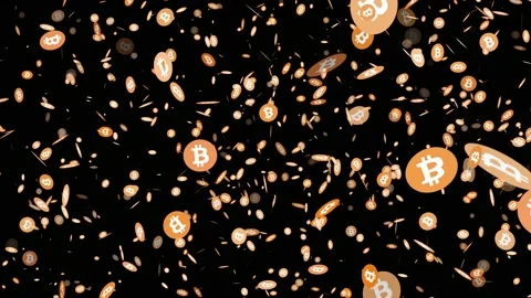 Bitcoin Gold Coins Seamless Looping Particle Effects Stock Footage 130190904