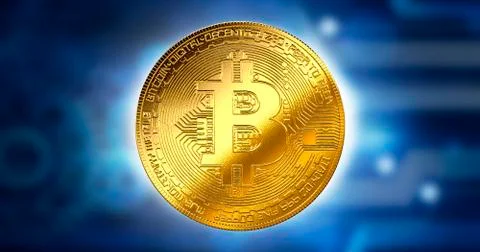 Bitcoin Gold Cryptocurrency Digital Bit Business concept, Innovation Computer Stock Illustration