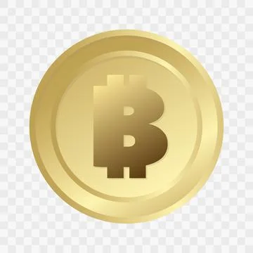 Bitcoin gold vector. Blockchain technology, crypto currency symbol Stock Illustration