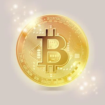 Bitcoin gold vector Illustrazione stock