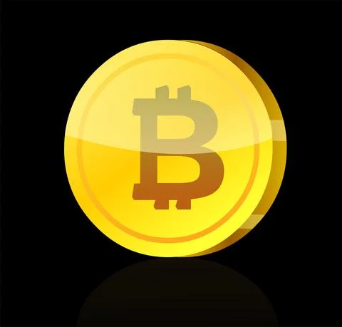 Bitcoin golden Illustrazione stock