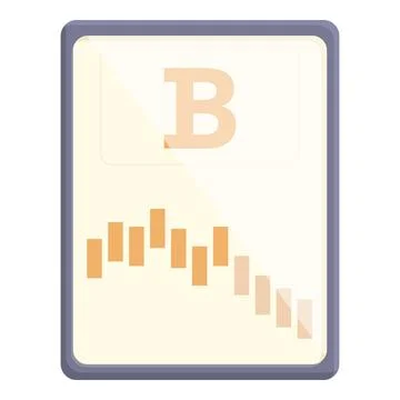 Bitcoin graph icon cartoon vector. People study Illustrazione stock