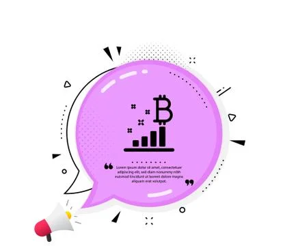 Bitcoin graph icon. Cryptocurrency analytics sign. Vector 스톡 일러스트