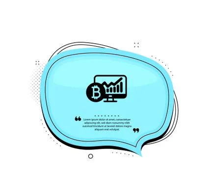 Bitcoin graph icon. Cryptocurrency analytics sign. Vector Illustrazione stock