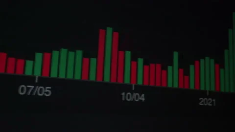 Bitcoin graphic vertical bars 01 Stock Footage 151356271