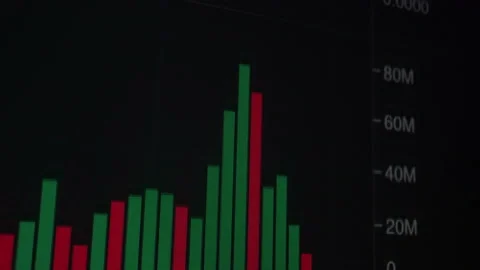 Bitcoin graphic vertical bars 02 库存影片 151365917