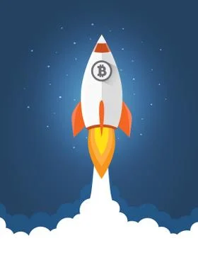 Bitcoin grows. Digital currency. Cryptocurrency. Virtual money concept. Stock Illustration