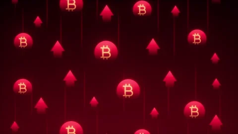 Bitcoin Growth Animation | Background Loop Stock Footage 312866878