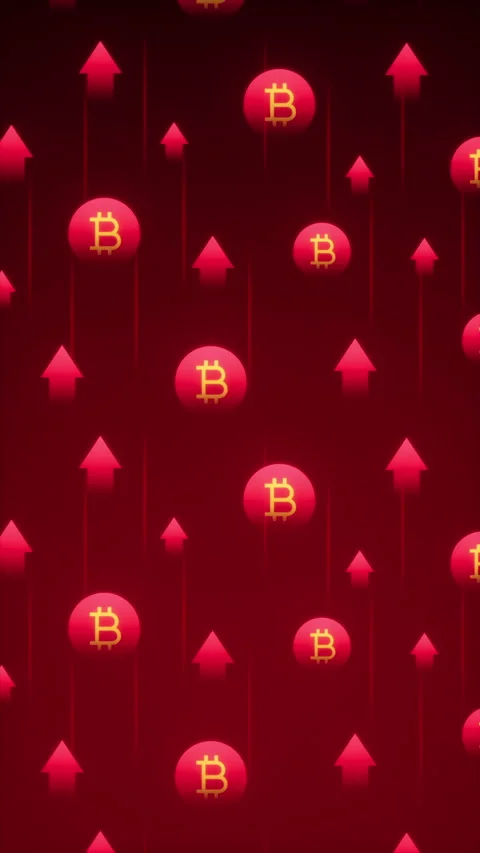 Bitcoin Growth Animation | Background Loop Stock Footage 312867089