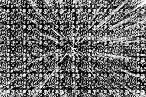 Bitcoin Grunge 库存插图