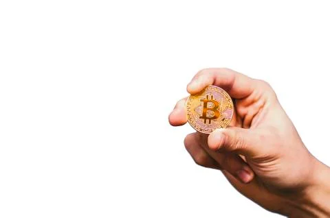 Bitcoin In Hand Stock Photos