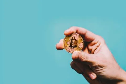 Bitcoin In Hand Stock Photos