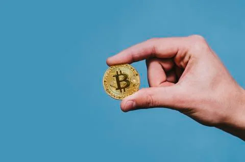 Bitcoin In Hand Stock Photos