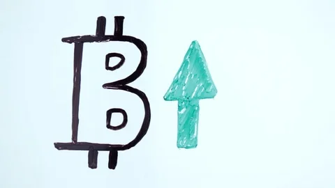 The bitcoin has risen in price Stock Footage 85922912