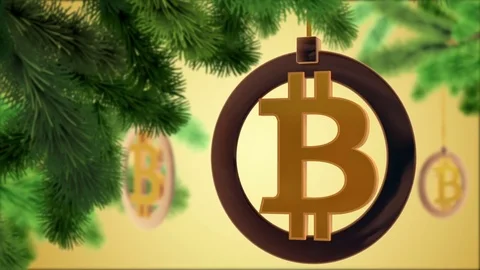 Bitcoin Holiday Accessory Tree Stock-Footage 83688788