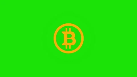 Bitcoin Icon Animation on Green Screen - Cryptocurrency Symbol Shaking Effect 스톡 동영상 302098906