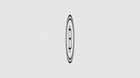 Bitcoin Icon Animation Seamless Loop 4K Transparent Background 스톡 동영상 325826772