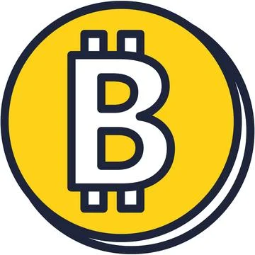Bitcoin icon blockchain vector logo coin symbol Stock Illustration