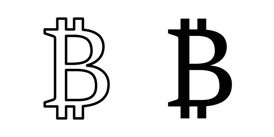 Bitcoin icon concept. best for web design Stock Illustration