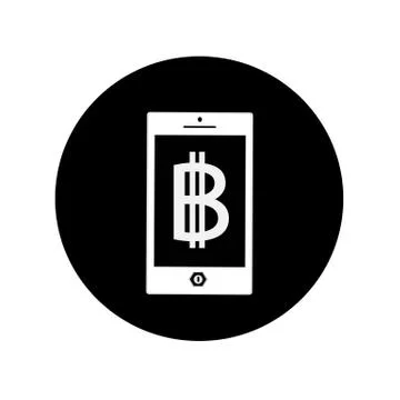 Bitcoin icon design Stock Illustration