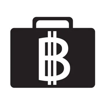 Bitcoin icon design Stock Illustration